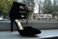 6 Чифта Елегантни Черни Дамски Обувки на Ток Артикул №060, снимка 1