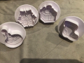 Коледни релефни резци с бутало модел 1 – 4 бр., снимка 1 - Форми - 44574851