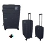 Комплект куфари 3 в 1 – Полипропилен, Ултра здрави, Леки, Черен цвят, снимка 1