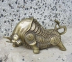 Фигури статуетки преспапие ПИЛЕ ПТИЧЕ месинг БРОНЗ МЕТАЛ ФИГУРА прасе свиня бик статуетка телец коте, снимка 8