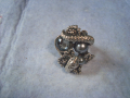 НЕО-ГОТИЧЕСКИ ФИГУРАЛЕН ЗМИЕВИДЕН КРИСТАЛЕН ПЕРЛЕН ПОСРЕБРЕН ПРЪСТЕН 26454, снимка 15