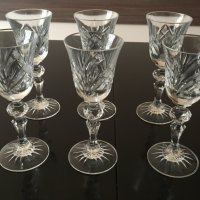 6 бр. кристални чаши за ракия / аператив + купичка за ядки - нови!, снимка 4 - Чаши - 44458419