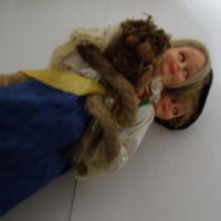 № 6833 стара кукла   - височина 19 см   - синтетика , текстил , снимка 7 - Други ценни предмети - 39759446