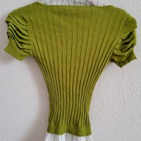 Зелена блуза 2 в 1, снимка 4 - Блузи с дълъг ръкав и пуловери - 37770347