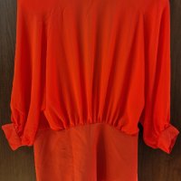 Елегантна червена блуза, дамска, снимка 2 - Рокли - 42861926