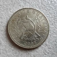 Монета. Латинска Америка. Гватемала. 1 кетцал . 2008 година., снимка 2 - Нумизматика и бонистика - 39649982