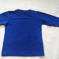 Синя блуза с щампа отпред в бяло и черно за момче, снимка 3 - Детски Блузи и туники - 31919188