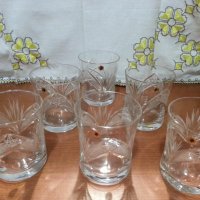 Кристални чаши за уиски Зорница , снимка 6 - Антикварни и старинни предмети - 44465779