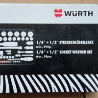 Wurth Zebra 1/2 и 1/4 гидория 59 части вложки камъни комплект, снимка 11 - Куфари с инструменти - 35384068
