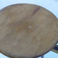 Стара трикрака кръгла маса, снимка 4 - Други ценни предмети - 31557400