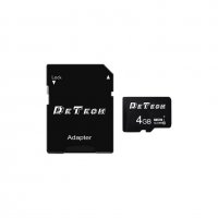 Карта памет DeTech Micro SDHC-I, 4GB, Class 10 + Адаптер