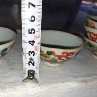 Много стари ръчно рисувани порцеланови чашки за саке, снимка 7 - Антикварни и старинни предмети - 34349098