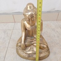 Месингова статуетка Буда, снимка 2 - Антикварни и старинни предмети - 31705342