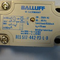 индуктивен датчик Balluff BES 517-442-P3-L-D proximily sensor switch, снимка 3 - Резервни части за машини - 37189484
