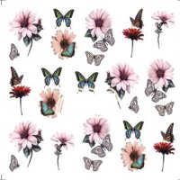 серия 1503-1510 цветя пеперуди Кула 12 в 1 лист татос слайдер ваденки водни стикери за нокти маникюр, снимка 3 - Продукти за маникюр - 31123990
