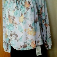 Блуза от шифон, с подплата - потник🍀❤M/L,L,XL❤🍀арт.4276, снимка 2 - Блузи с дълъг ръкав и пуловери - 36926374