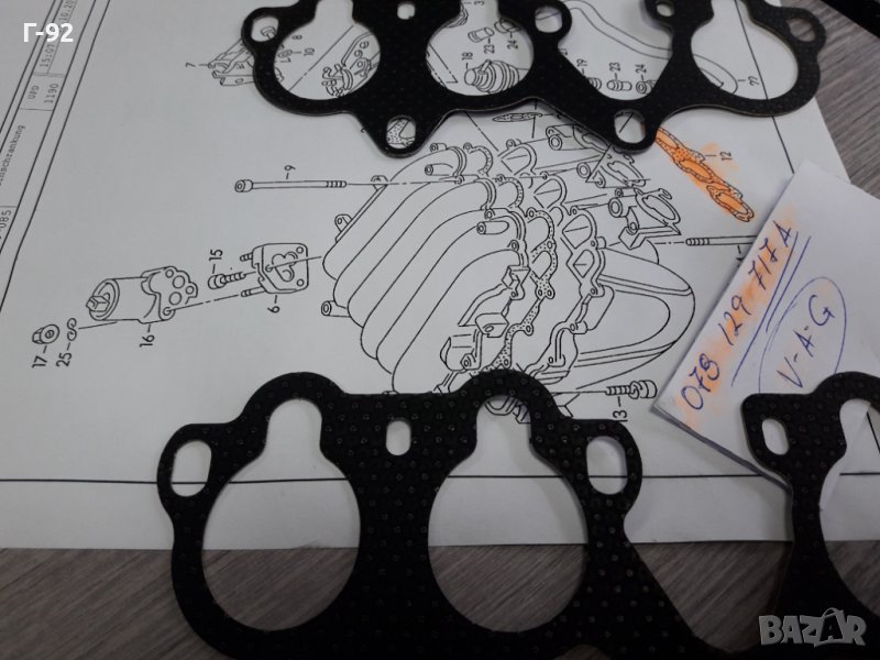 078129717A**NEU**VAG**AUDI-V6**ГАРНИТУРА ЗА ВСМУКАТЕЛЕН КОЛЕКТОР **, снимка 1