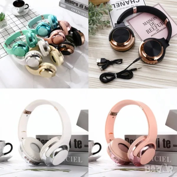 Нов модел: Безжични сгъваеми Bluetooth слушалки с лента, съвместими с Andorid  и iOS EP35, снимка 1