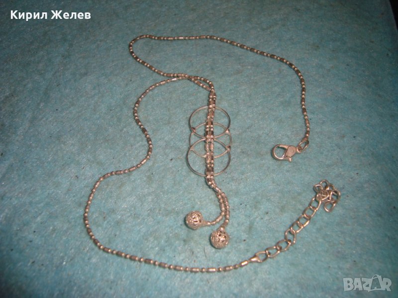 ПОСРЕБРЕНО НЕЖНО КОЛИЕ ГЕРДАНЧЕ с ФИЛИГРАНЕН ТИП ВИСУЛКИ 3772, снимка 1