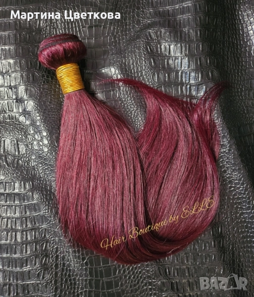 Нова естествена тъмночервена коса , снимка 1