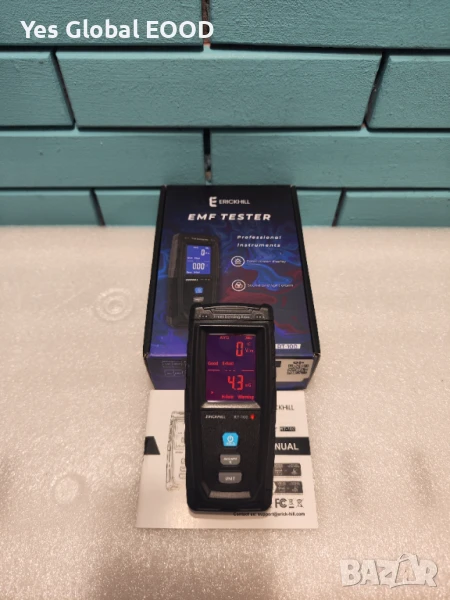 ERICKHILL дигитален EMF детектор с LCD и презареждаема батерия, снимка 1
