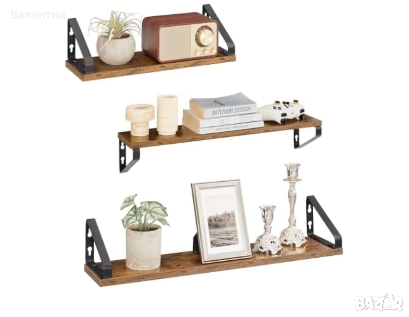 Стенни плаващи рафтове VASAGLE, снимка 1