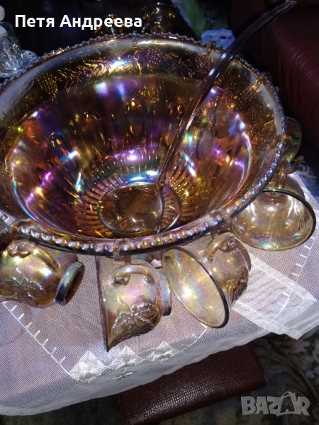 Сервиз за пунш или сангрия - купа, чаши и черпак, снимка 1