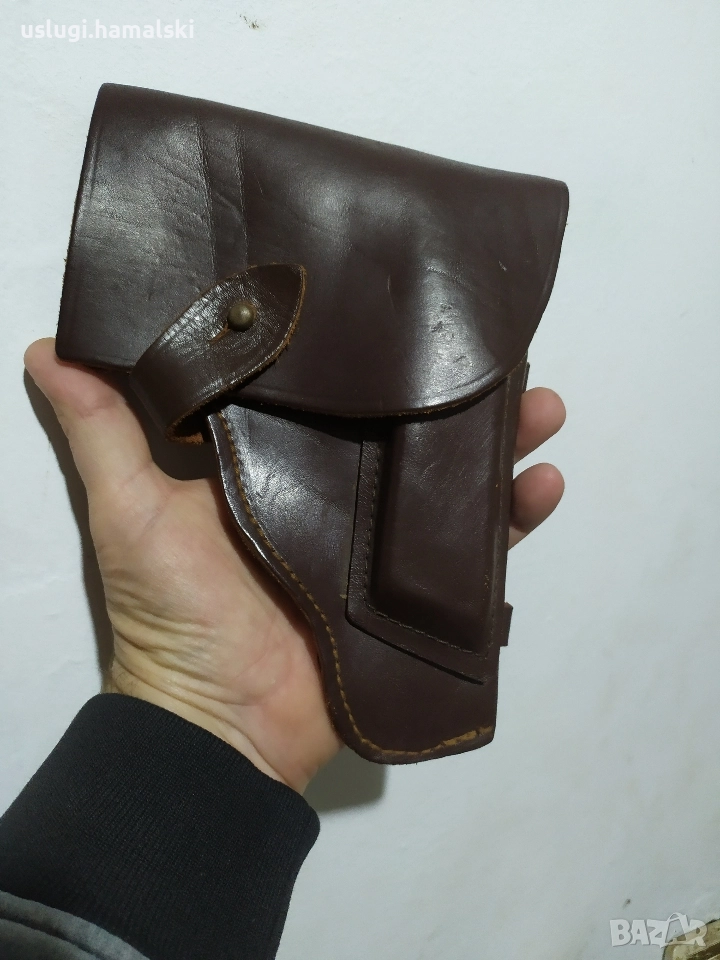 Ретро кожен кобур за пистолет Макаров, снимка 1