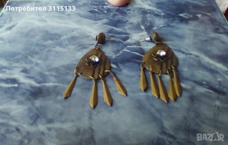 Дамски обеци  ,с камъни циркони, снимка 1