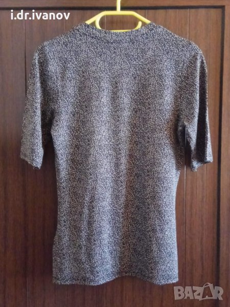 памучна блузка черна с бели точици , снимка 1