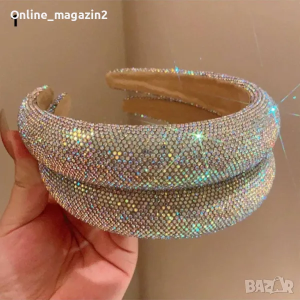 Стилнa диадема с бляскви камъни, снимка 1