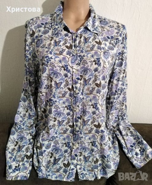 Цветна риза с кашмирена шарка, L, снимка 1