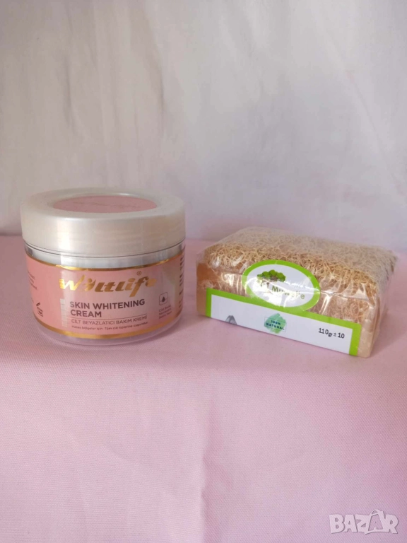 Промо комплект 971-избелващ крем и сапун с тиквени влакна, снимка 1