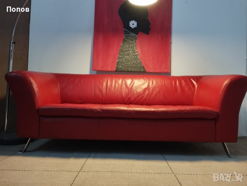 Дизайнерски кожен диван, снимка 1