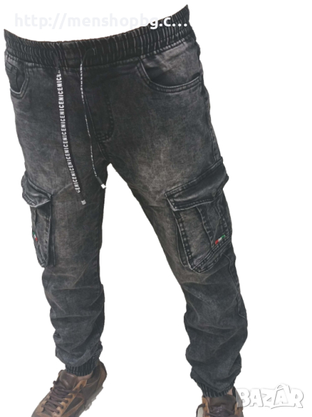 Мъжки карго дънки - графит, снимка 1