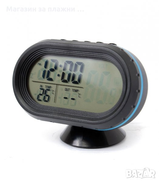 ВОЛТМЕТЪР ЗА КОЛА С ТЕРМОМЕТЪР И ЧАСОВНИК - код  МОДЕЛ 4, снимка 1