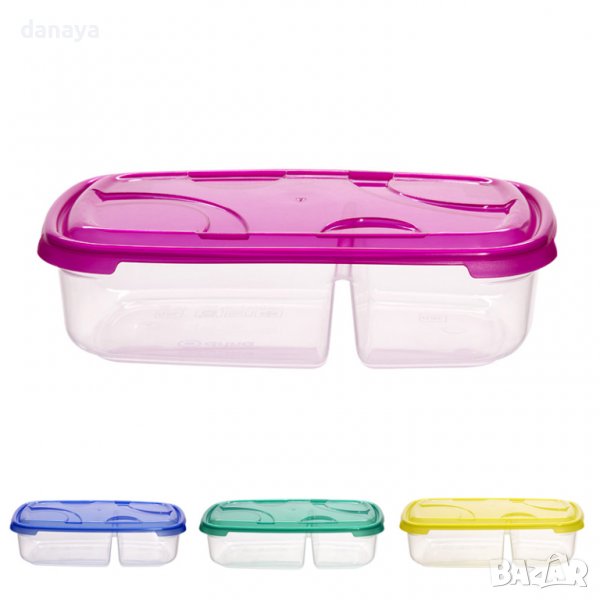 3146 Голяма кутия за храна с две отделения, 900 ml + 500 ml, снимка 1