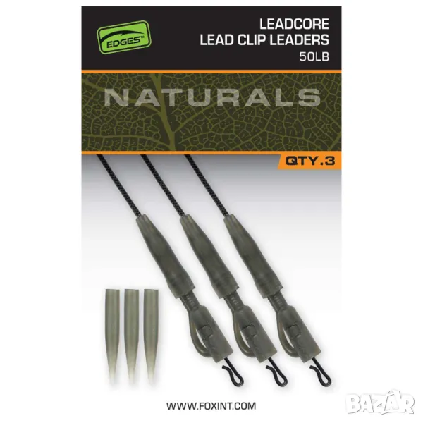 Готови монтажи FOX Edges Leadcore Lead Clip Leaders 50 Lb, снимка 1