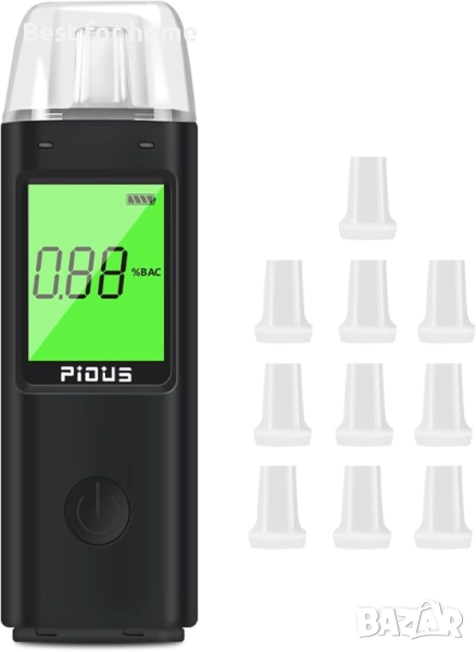 Преносим алкохолен тестер Pious с 10 дюзи, снимка 1