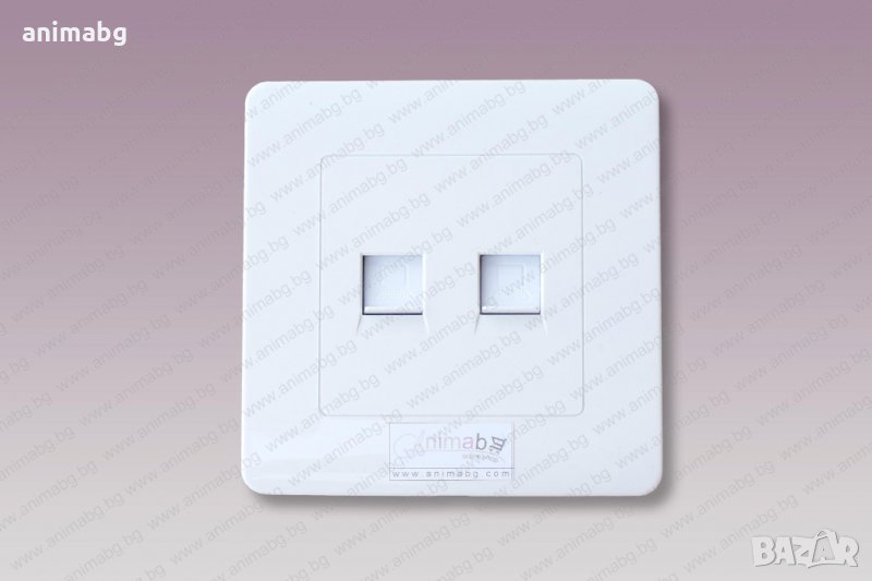 ANIMABG Розетка за стена 2 X RJ45, снимка 1
