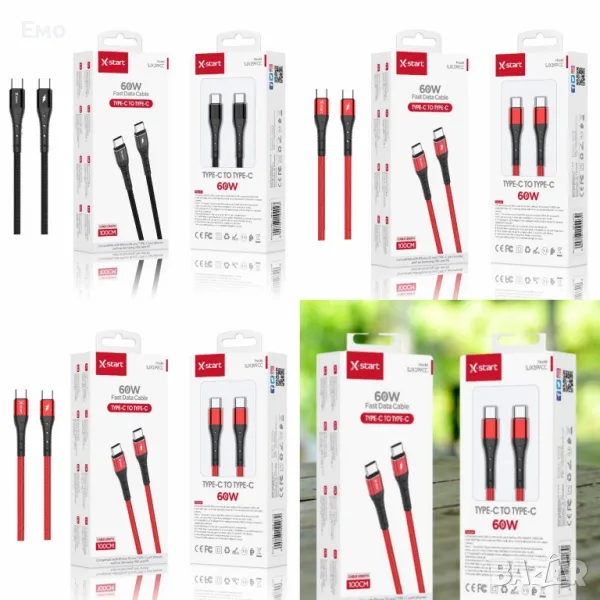 USB-C, кабел за  бързо зареждане, 60W, 1 Метър, SJX199CC, снимка 1