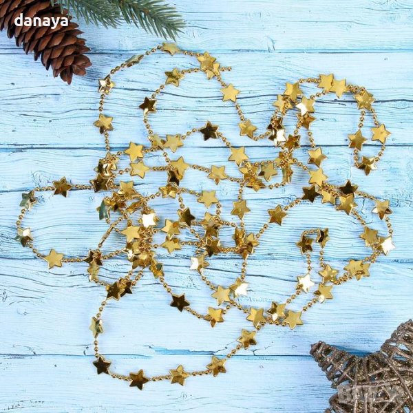 3172 Връх за елха червена звезда с пухкав блясък, снимка 1