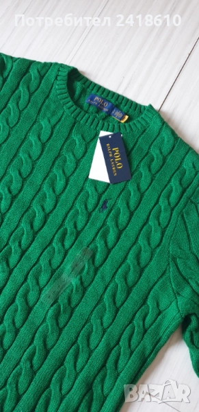 POLO Ralph Lauren Cable Cotton / Knit Mens Size L НОВО! ОРИГИНАЛ! Мъжки Пуловер!, снимка 1