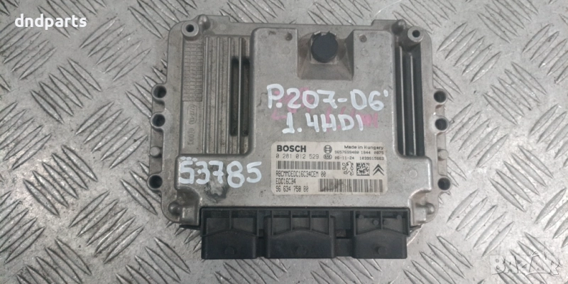 Компютър Peugeot 207 1.4HDI 2006г. 0281012529 9663475880	, снимка 1