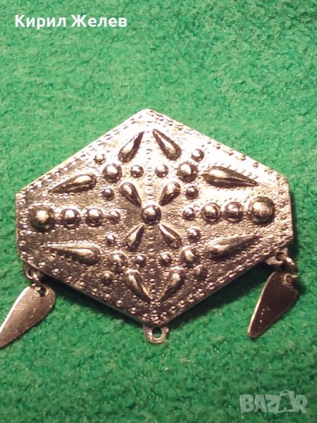 ЕТНО-АРТ СРЕБРИСТА ОРНАМЕНТИРАНА БРОШКА 5163, снимка 1