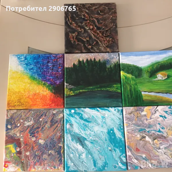 Картина авторска акрил 25/25см, снимка 1