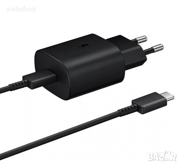 Комплект зарядно устройство Samsung Super Fast Travel Charger, 25w, USB-C, За S22 ultra, S22 и други, снимка 1