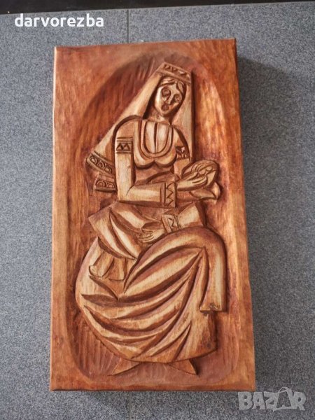 Дърворезба  МАЙКА  45/25 см, снимка 1