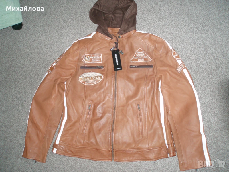 Кожено яке за мотор от естествена кожа  Unisex, снимка 1