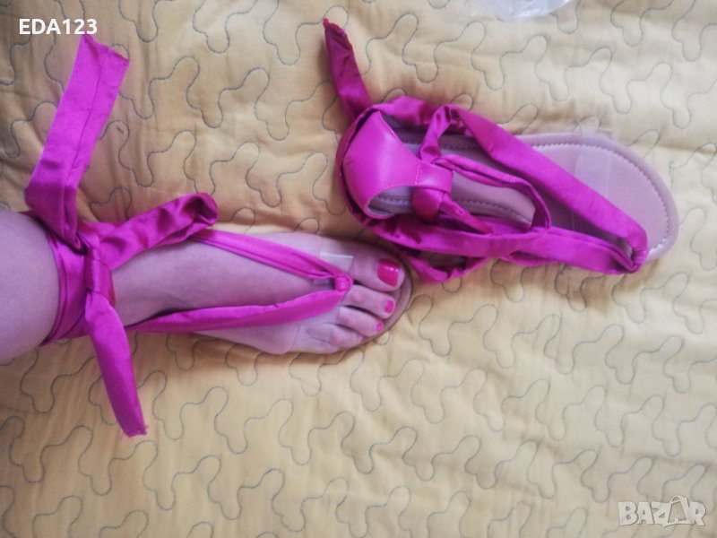 Сандали със сатен , снимка 1